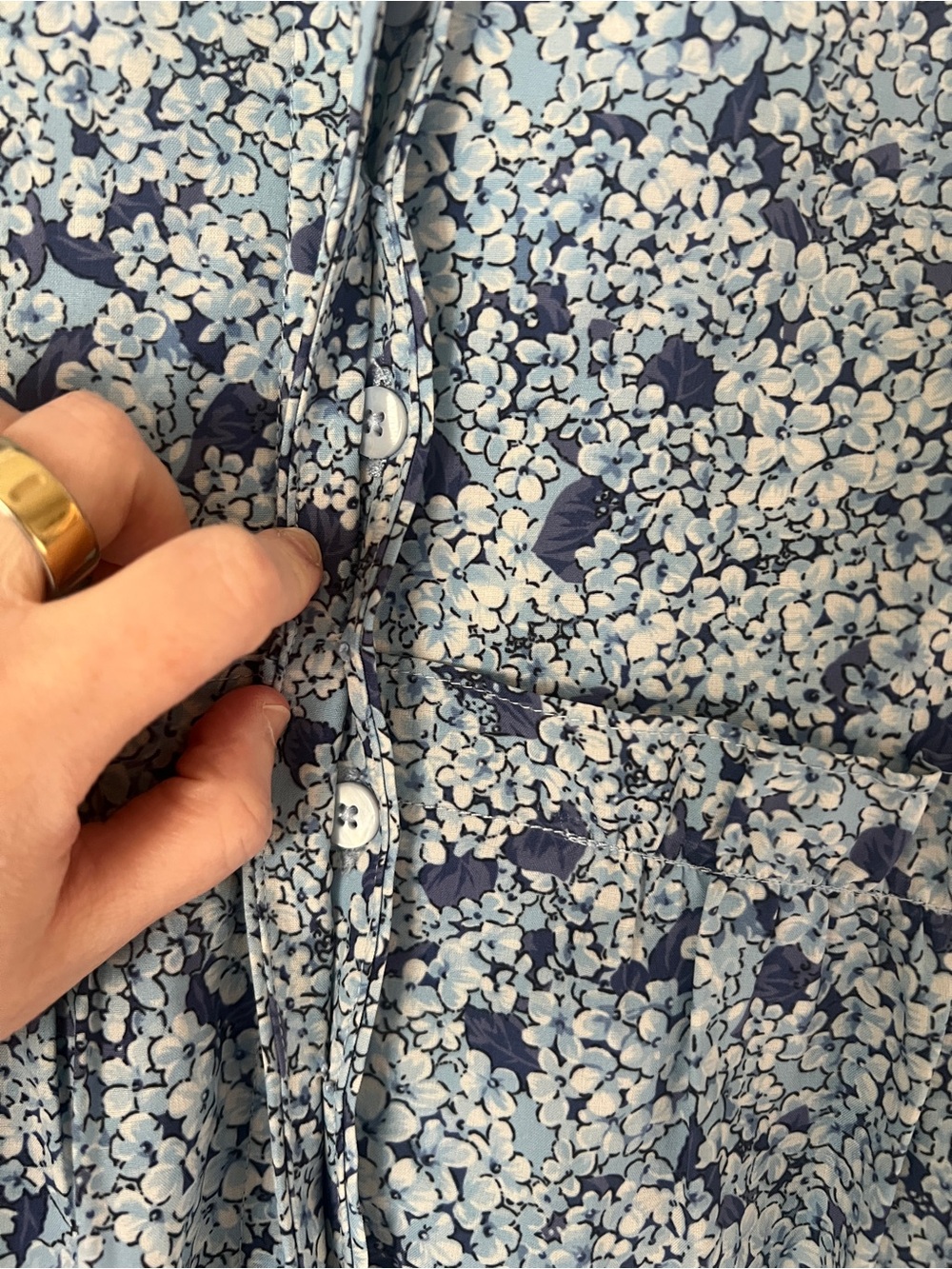 Tuckernuck Blue Hydrangea Royal Sleeveless Shirt Dress - Picture 12 of 13